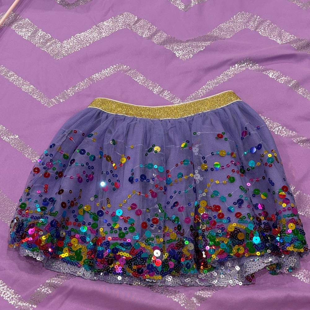 Sweet Wink Purple Sequin tutu Skirt